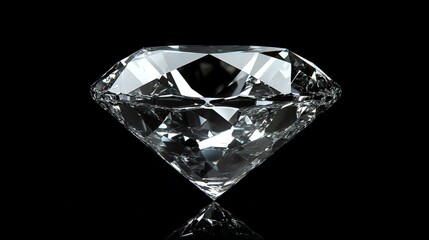 Detailed macro view of a laboratory created diamond being meticulously examined through scientific precision