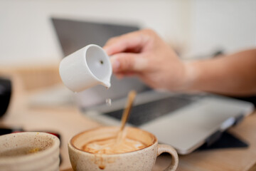 Morning books and coffee in the morning