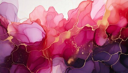 ピンクのアルコールインク