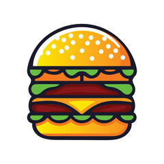 Burger vector illustration logo design