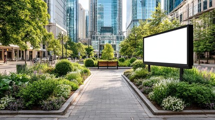 Obraz premium Outdoor billboard mockup on urban street – city outdoor billboard for ad campaign – high-quality outdoor billboard display for modern advertising