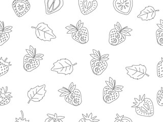 strawberry pattern background. Strawberry slice pattern background. Seamless pattern of red strawberry halves and slices background.
