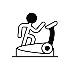 Treadmill icon vector stock illustration
