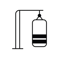 Punching Bag icon vector stock illustration