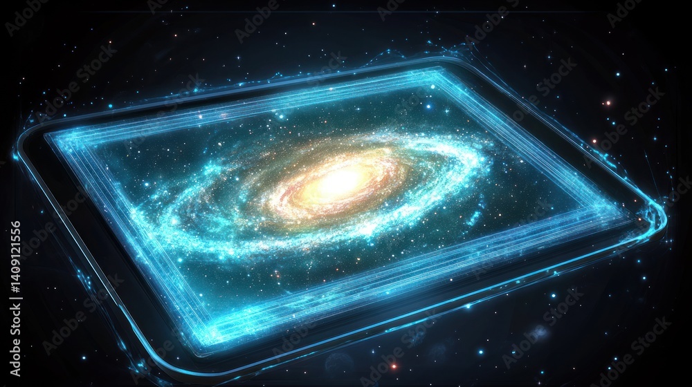 Wall mural galaxy display in space