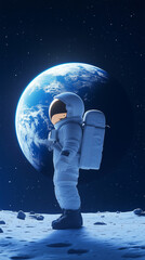 Obraz premium An astronaut is in space