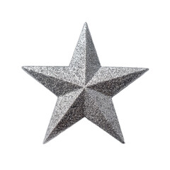 Obraz premium Sparkling Silver Glitter Star Decoration