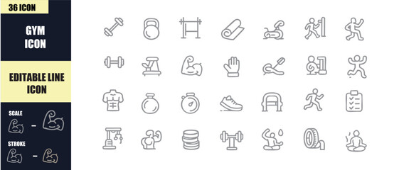 Gym Icon - Vector Illustration Representing Fitness, Workout, and Physical Training