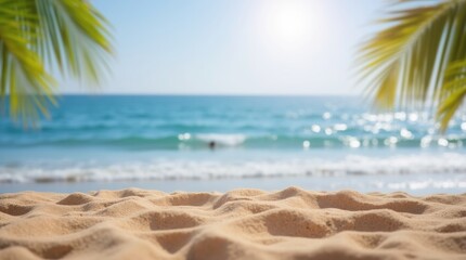 Abstract Seascape Palm Tree Tropical