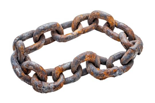 Broken metal chain image represents disruption and the end of connection in a powerful visual