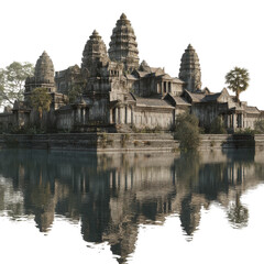Fototapeta premium Angkor Wat Temple Reflected in Water