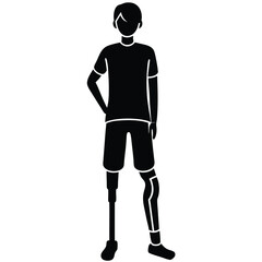 A Person With A Prosthetic Leg Standing