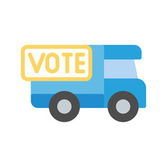 Campaign Vehicle icon vector image. Suitable for mobile apps, web apps and print media.