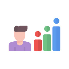 Candidate Stats icon vector image. Suitable for mobile apps, web apps and print media.