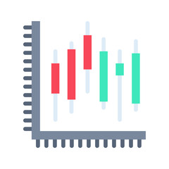 Candlestick Chart icon vector image. Suitable for mobile apps, web apps and print media.