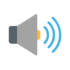 Speaker Icon with Sound Cone Icon Design