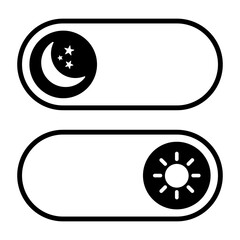 Vector illustrator switch to light or dark theme button