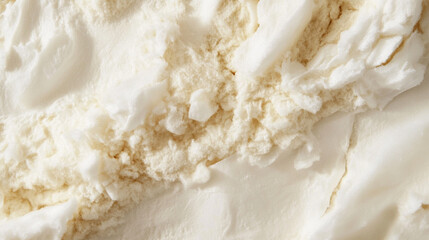 Close-up of creamy, textured vanilla ice cream.