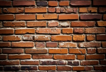 Obraz premium A brick wall with a dark background.