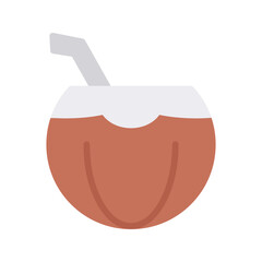 Coconut icon vector image. Suitable for mobile apps, web apps and print media.