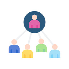 Connected Users I icon vector image. Suitable for mobile apps, web apps and print media.