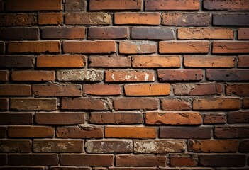 Obraz premium A brick wall with a dark background.