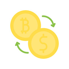 Currency Exchange icon vector image. Suitable for mobile apps, web apps and print media.