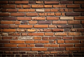 Obraz premium A brick wall with a dark background.