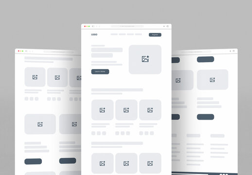 Travel Wireframe Landing Page Design