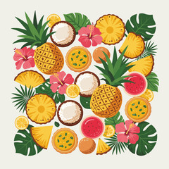 Tropical Dessert Platter with Pineapple and Passionfruit Treats