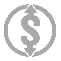 Dollar illustration icon isolated on transparent background, Dollar logo design