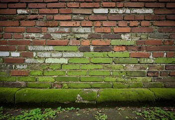 A brick wall with green ivy growing on it.