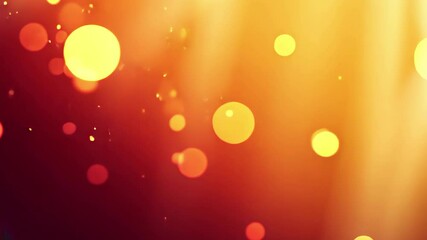 Warm orange and soft gradient background with glowing bokeh lights creating a serene atmosphere, Blur abstract Orange Soft Gradient Background for playback 60FPS Video