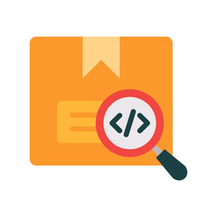 Find Code icon vector image. Suitable for mobile apps, web apps and print media.