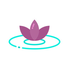Floating Flowers icon vector image. Suitable for mobile apps, web apps and print media.