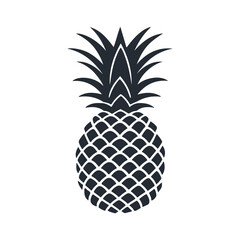 Obraz premium Solid Vector Icon for Pineapple 