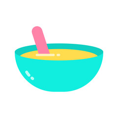 Mixing Bowl icon vector image. Suitable for mobile apps, web apps and print media.