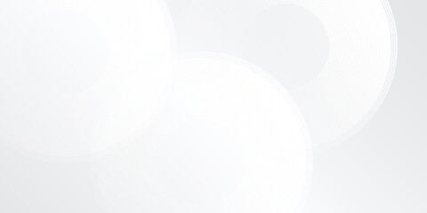 Vector glowing geometric lines on gray background. Modern shiny blue circle abstract