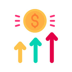 Revenues icon vector image. Suitable for mobile apps, web apps and print media.