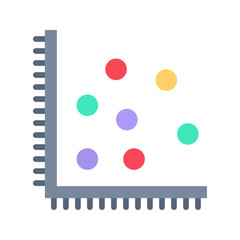 Scatter Plot II icon vector image. Suitable for mobile apps, web apps and print media.