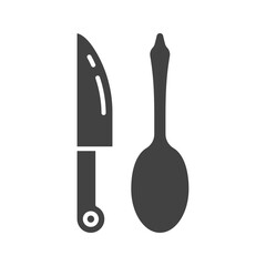 Spoon and Knife icon vector image. Suitable for mobile apps, web apps and print media.
