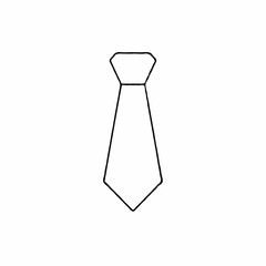 Tie icon in simple black outline on white background