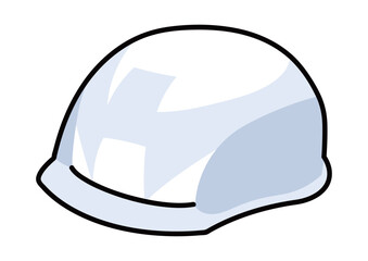シンプルな防災ヘルメットのイラスト