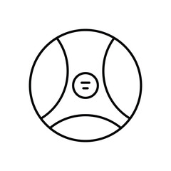 Medicine Ball icon vector stock illustration