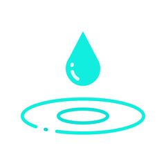 Water Droplet icon vector image. Suitable for mobile apps, web apps and print media.