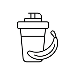Protein Shake icon vector stock illustration