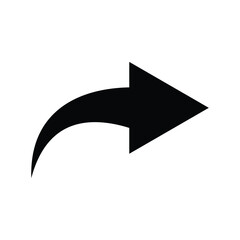 Forward arrow icon. Minimal arrow symbol. Vector illustration