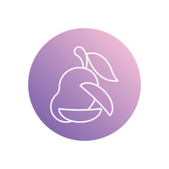 Mango icon vector stock illustration