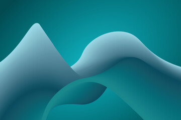 Abstract blue background with light blue gradient and waves. Vector illustration of background.