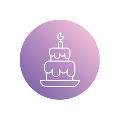 Cake icon vector stock illustration